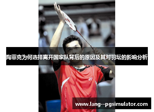 陶菲克为何选择离开国家队背后的原因及其对羽坛的影响分析